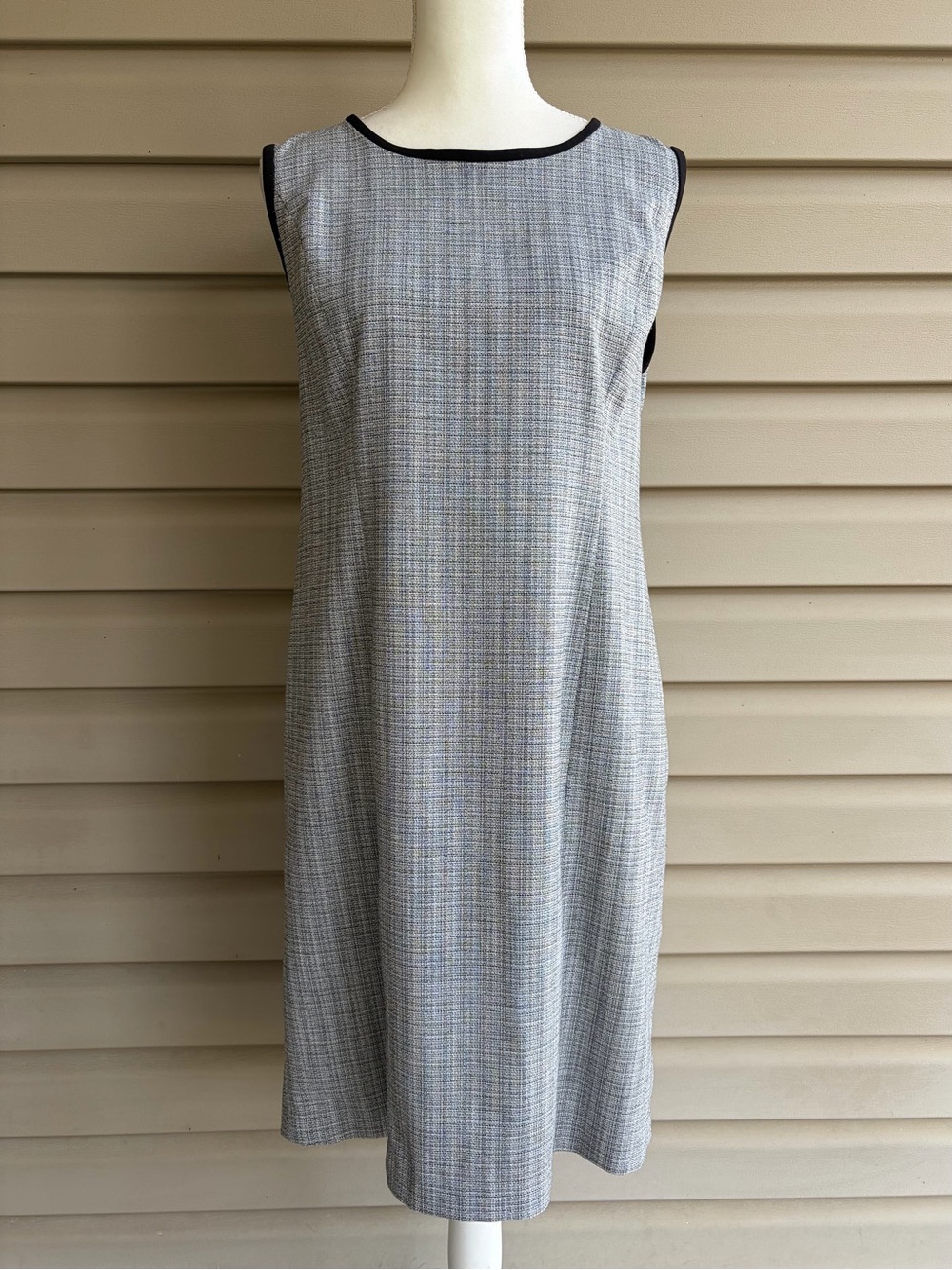 •Talbots• Black & White Textured Career Sheath Dress - Size 16P
